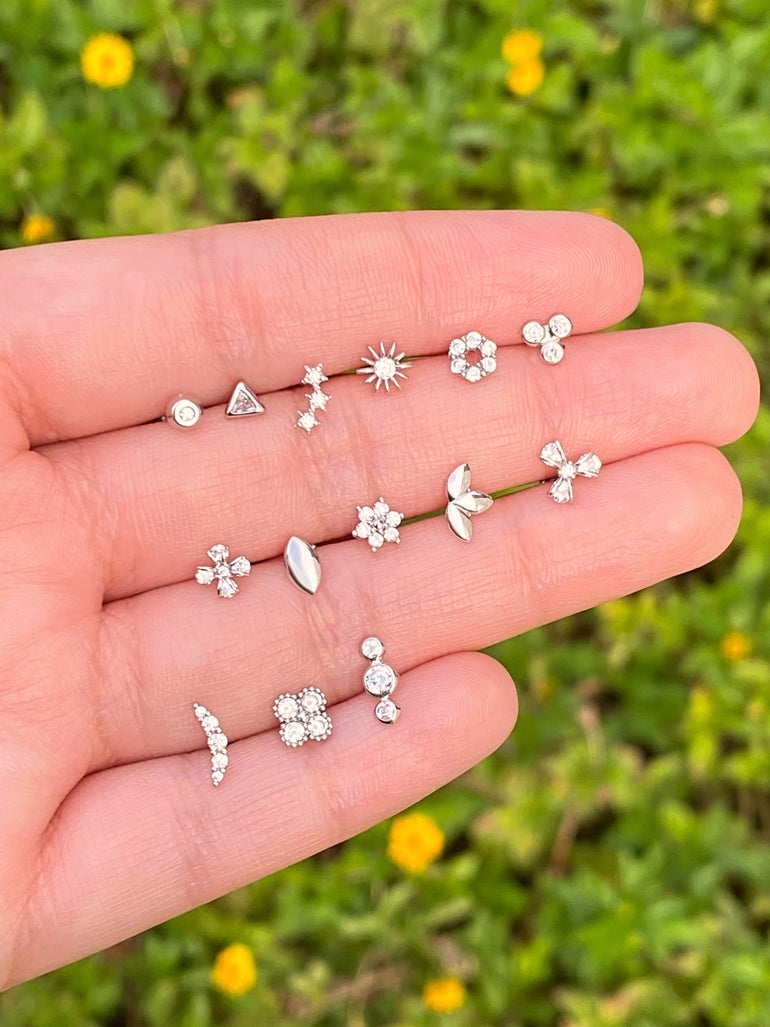 Broquel Oro Blanco 14k