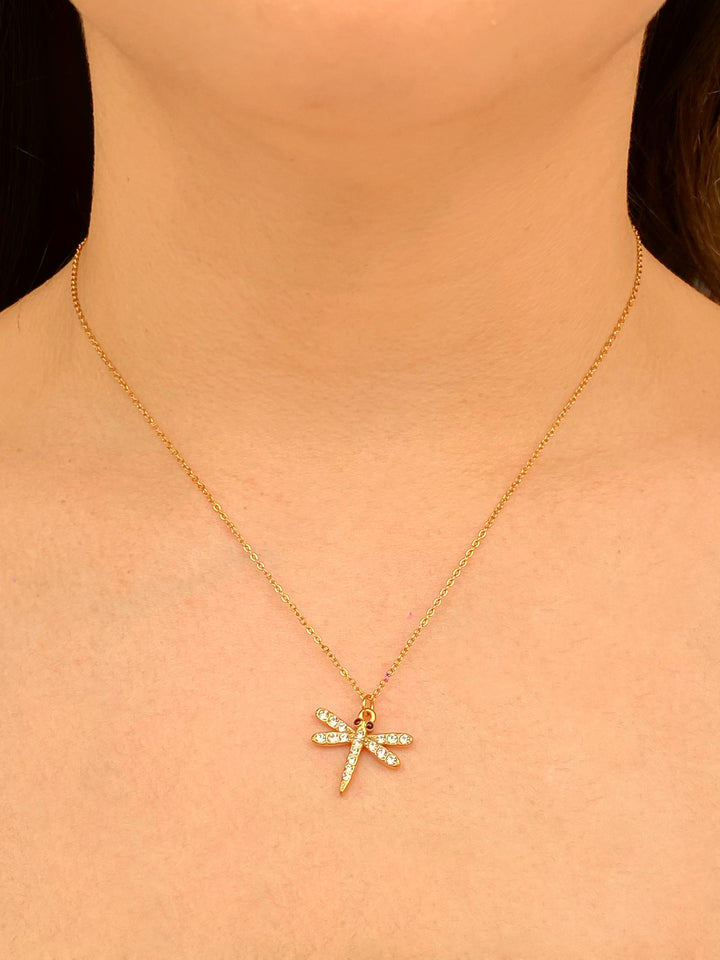 Collar Con Dije Libelula Zirconias