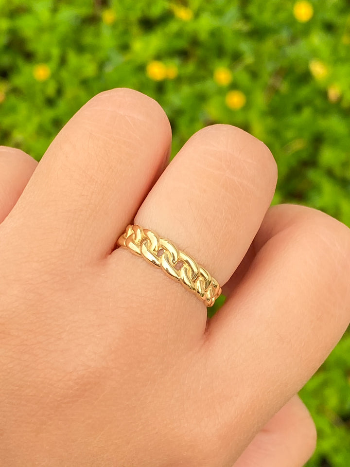 Anillo Eslabon Oro 14k