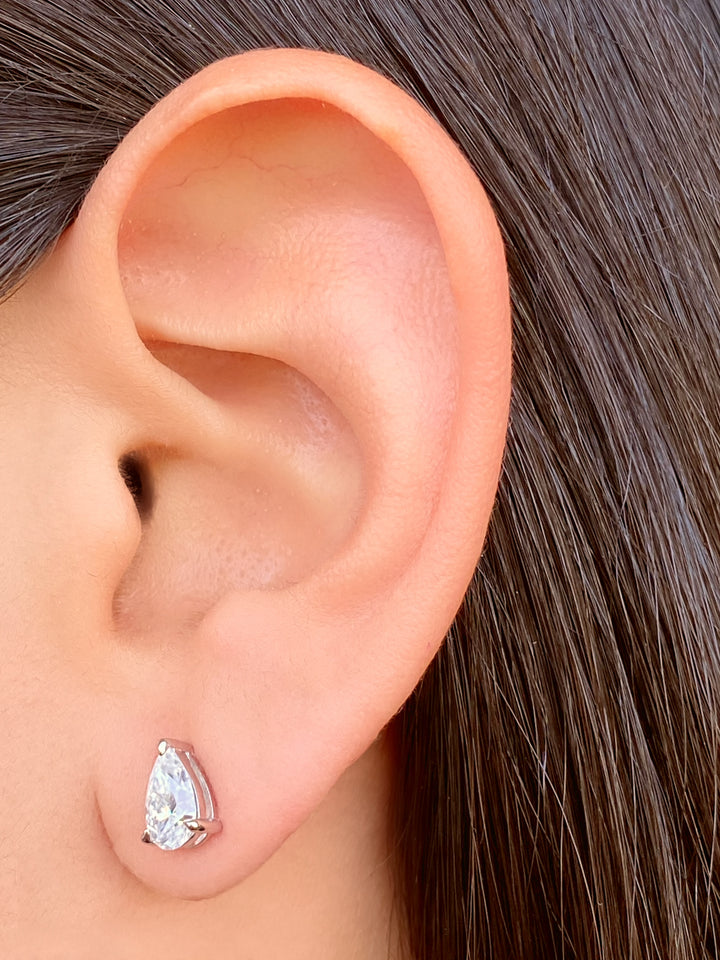 Par Arete Moissanita Corte Pera 2 CT