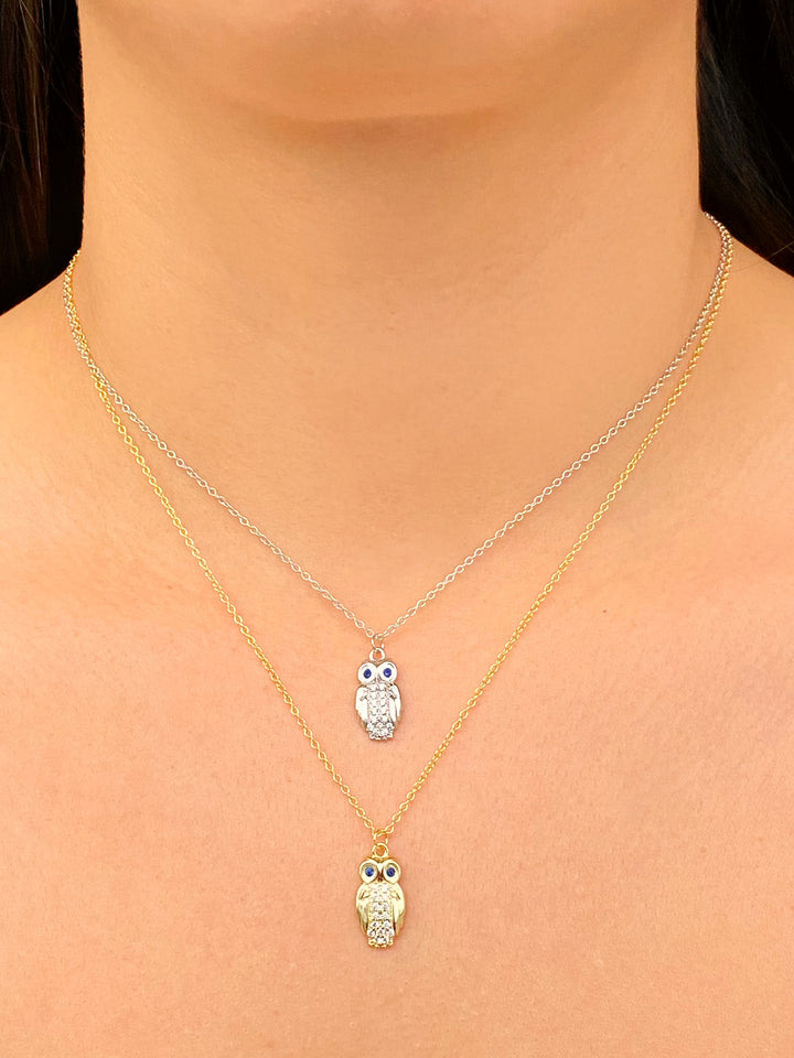 Collar Dije Buho Zirconias