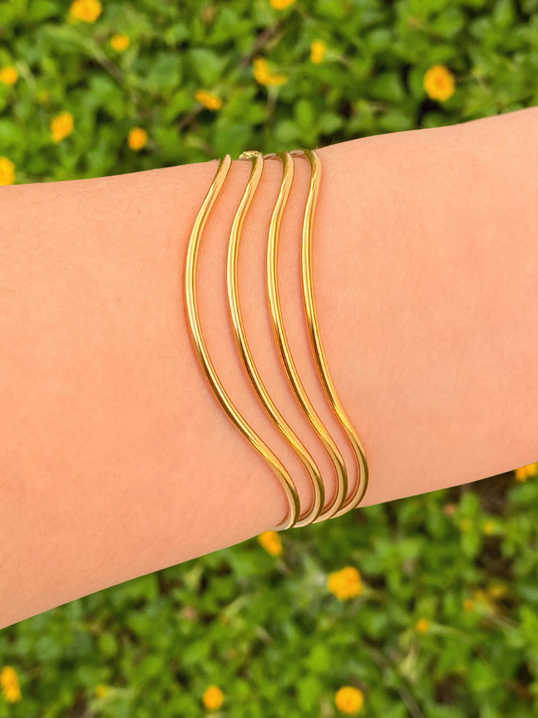 Brazalete Cuatro Lineas Ondulado