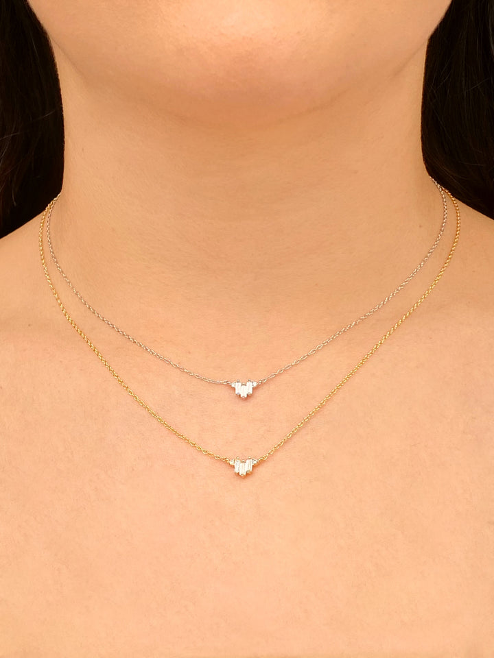 Collar Dije Tres Zirconias Rectangulares