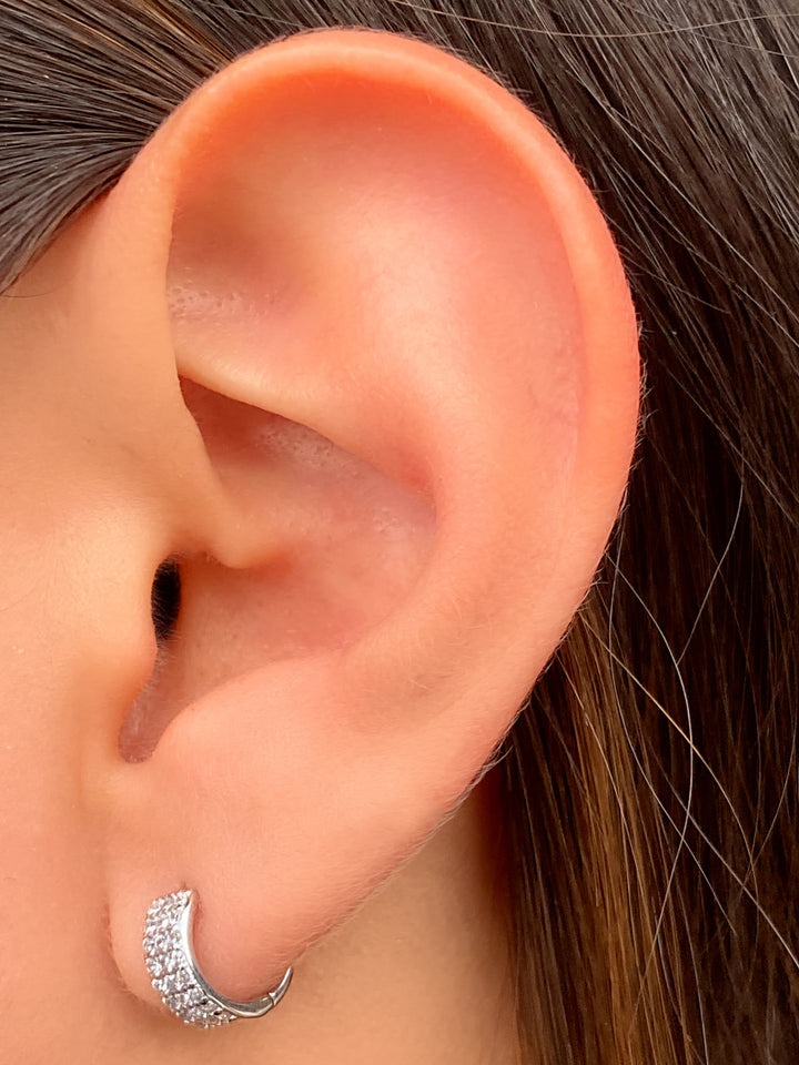 Par Mini Arracada Con Zirconias 9 mm