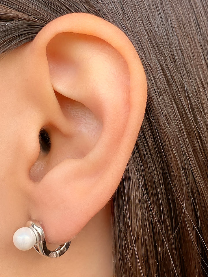 Par Arracada Con Perla