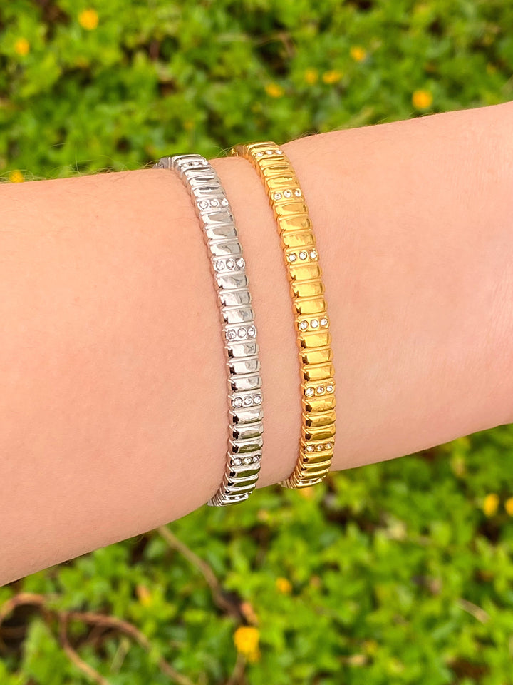 Brazalete Barras Con Zirconia