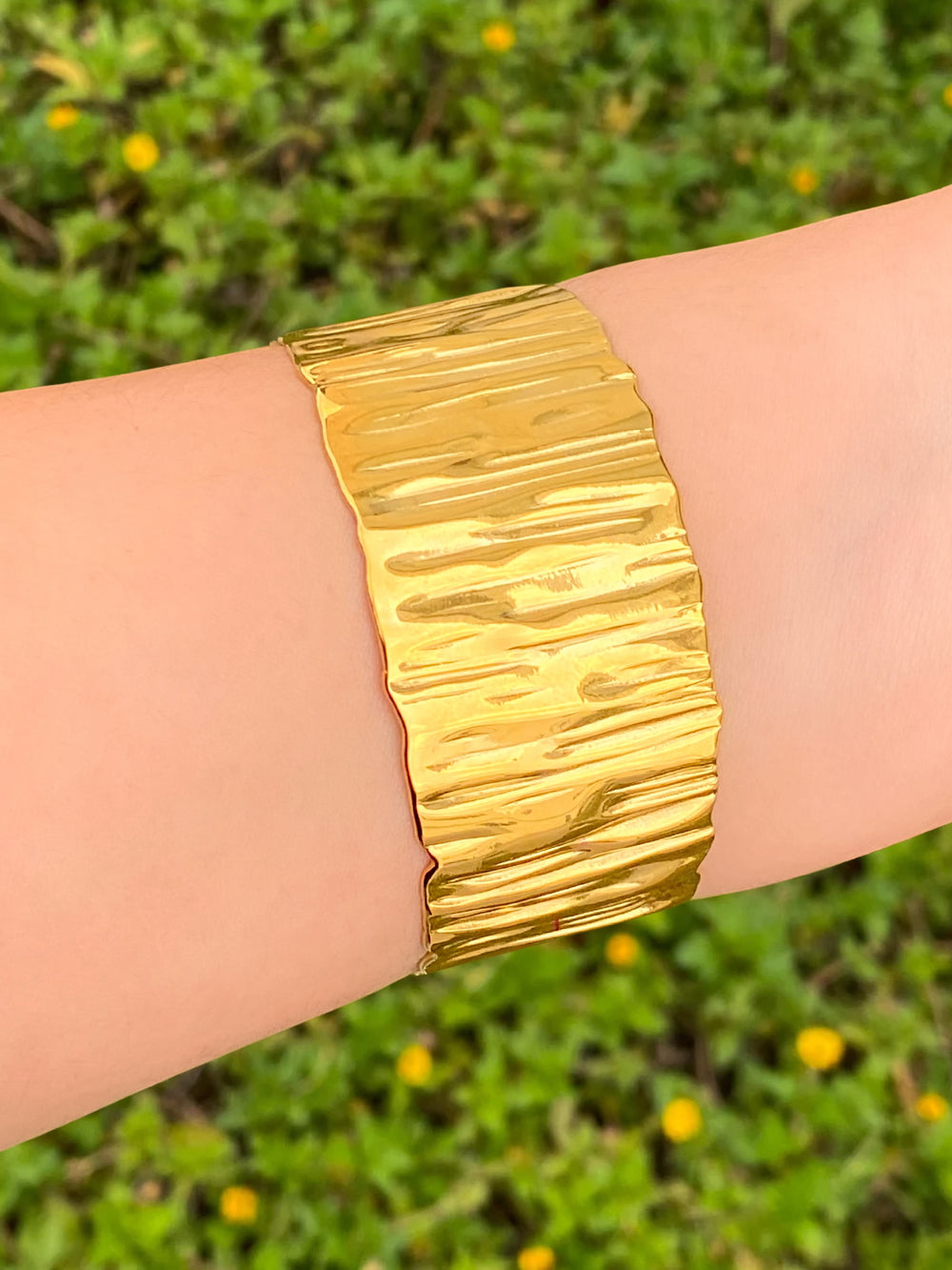 Brazalete Chunky Con Textura