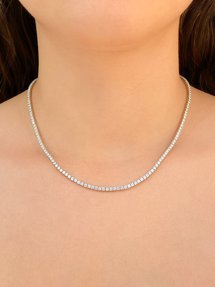 Tennis Necklace 7 Ct Diamantes Lab Grown