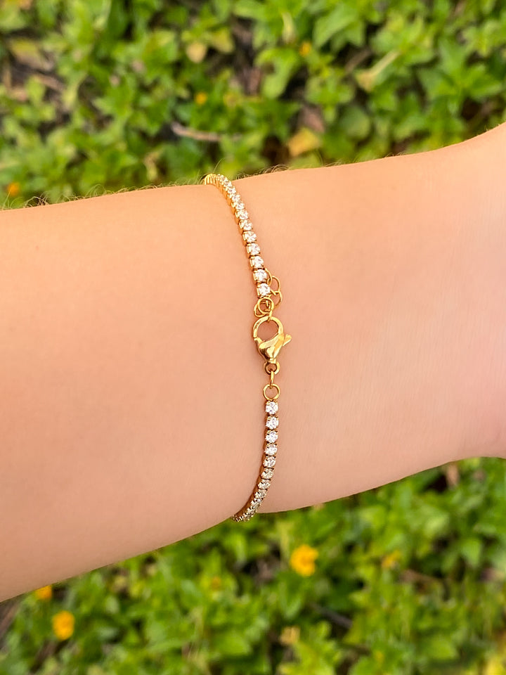 Pulsera Tennis Con Zirconia Central