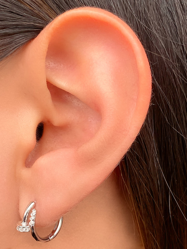 Par Arracada Clavo Con Zirconias