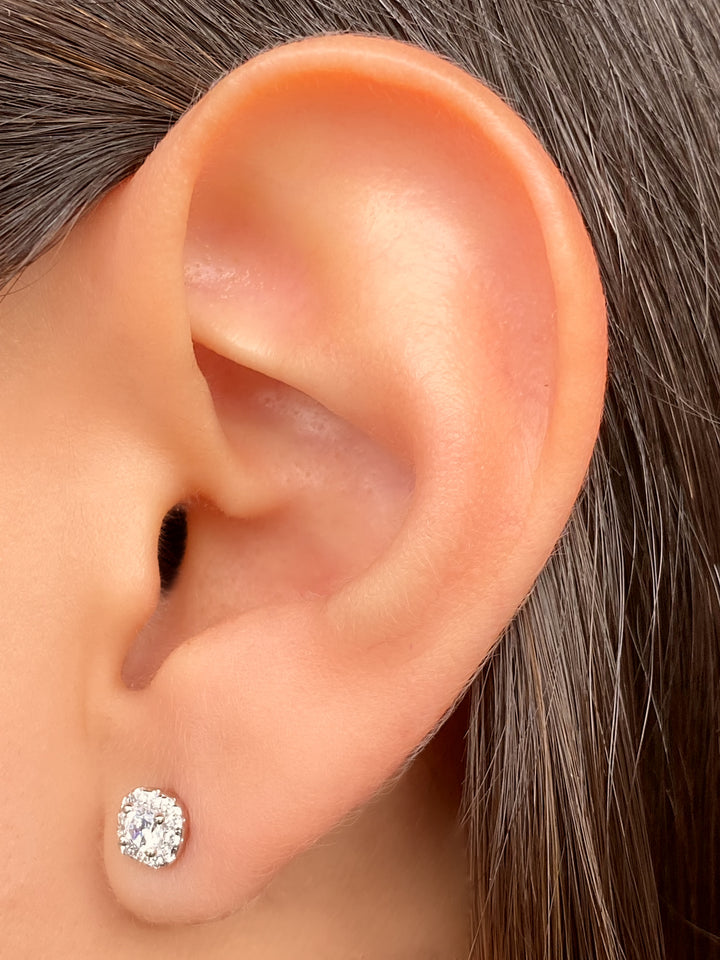 Par Arete Mini Rombo Con Zirconias