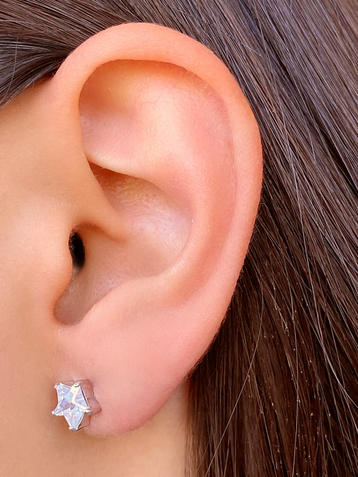 Par Arete Mini Estrella Con Zirconia