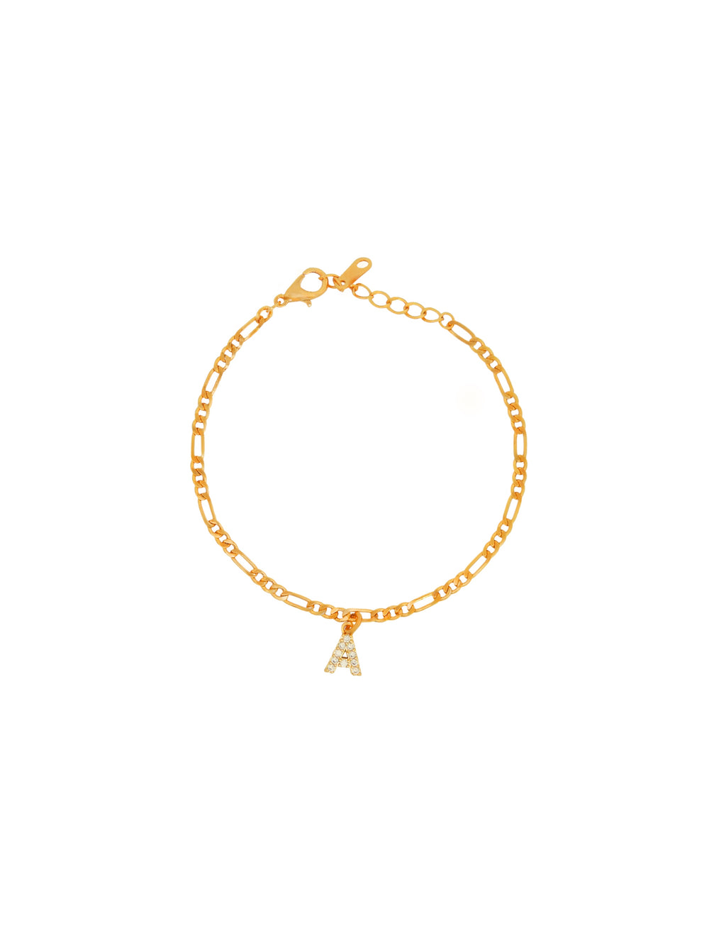 Pulsera Eslabones 3 mm Con Inicial