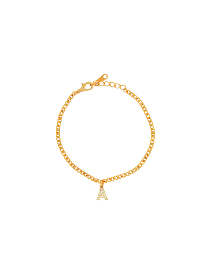 Pulsera Cadena 3 mm Con inicial