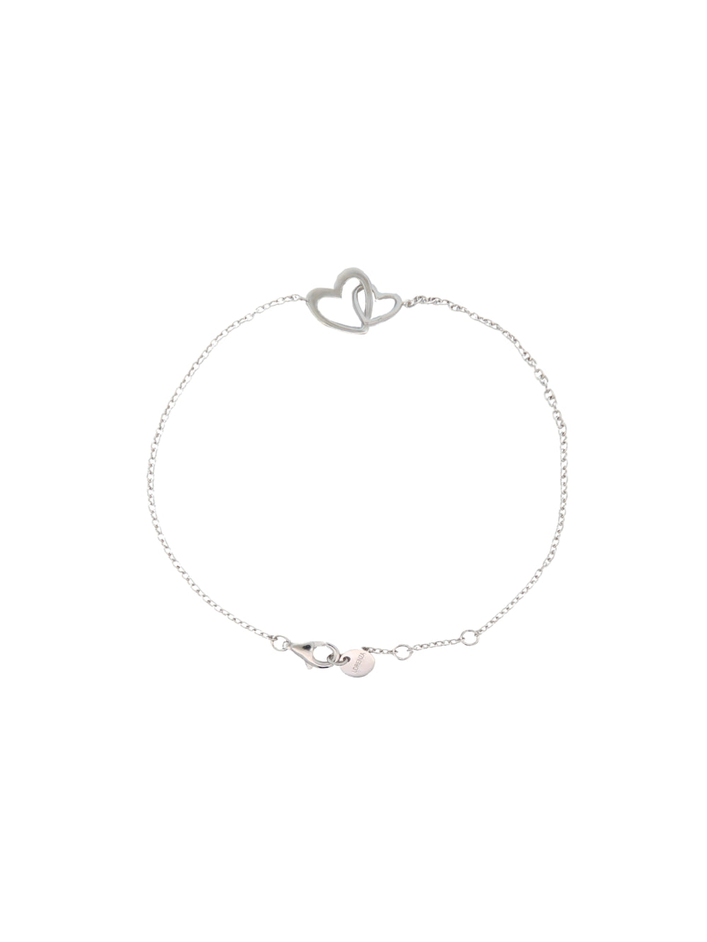 Pulsera Doble Corazon Enlazado