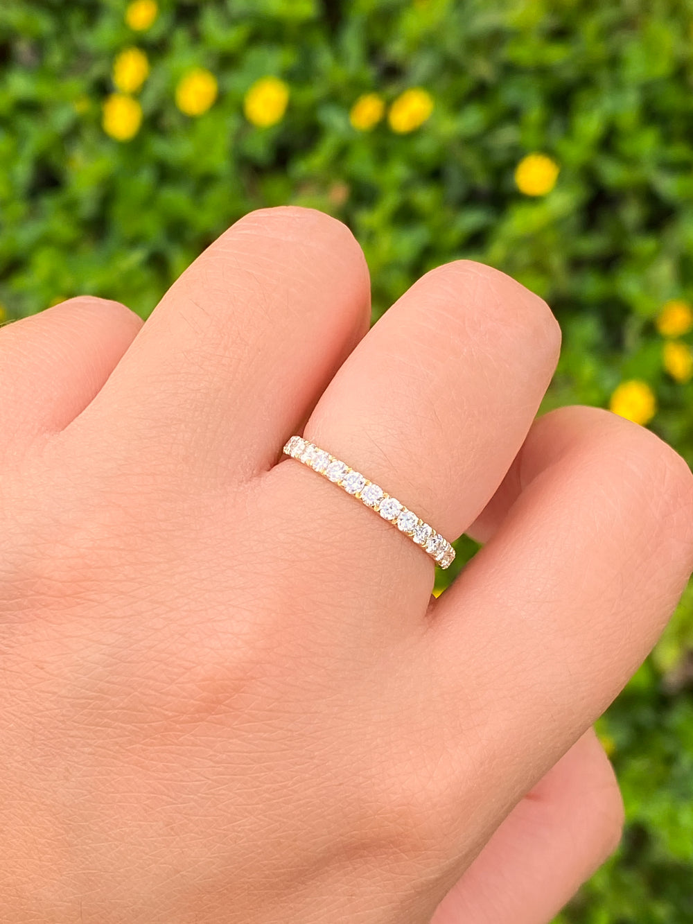 Anillo Media Churumbela Oro 14k 0.62 Ct Diamante Lab Grown