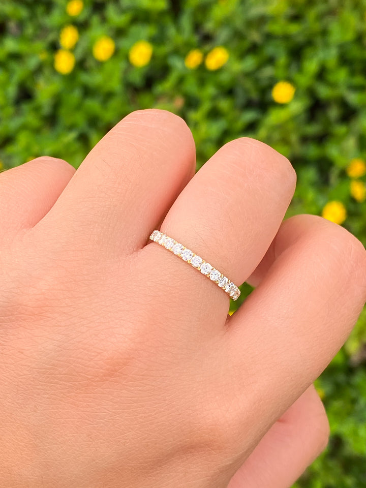 Anillo Media Churumbela Oro 14k 0.62 Ct Diamante Lab Grown