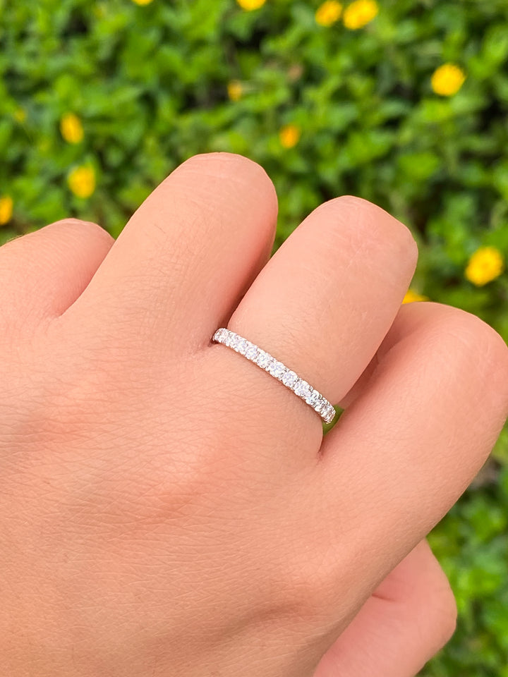 Anillo Media Churumbela Oro 14k 0.62 Ct Diamante Lab Grown