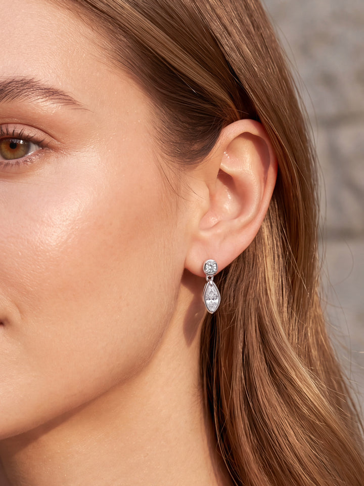 Par Arete Moissanita Corte Marquesa 2.4 CT