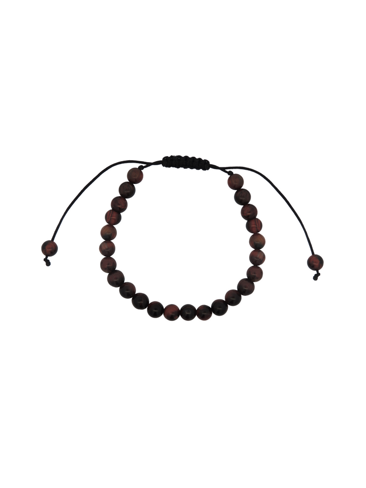Pulsera Piedra Ojo De Tigre Rojo 6 mm