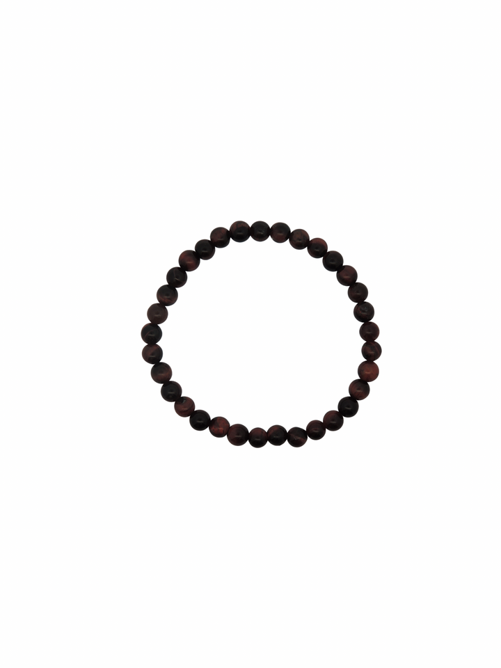 Pulsera Piedra Ojo De Tigre Rojo 6 mm