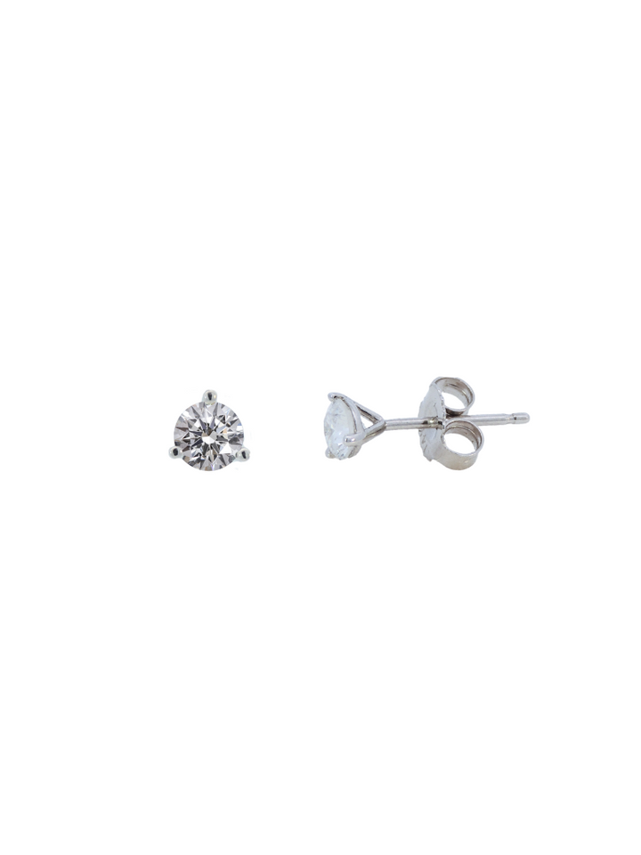 Par Aretes 0.5 Ct Round Diamantes Lab Grown