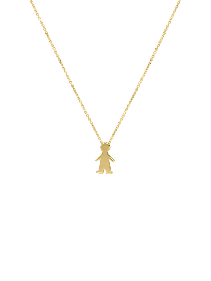 Collar Con Dije Niños Oro 14k