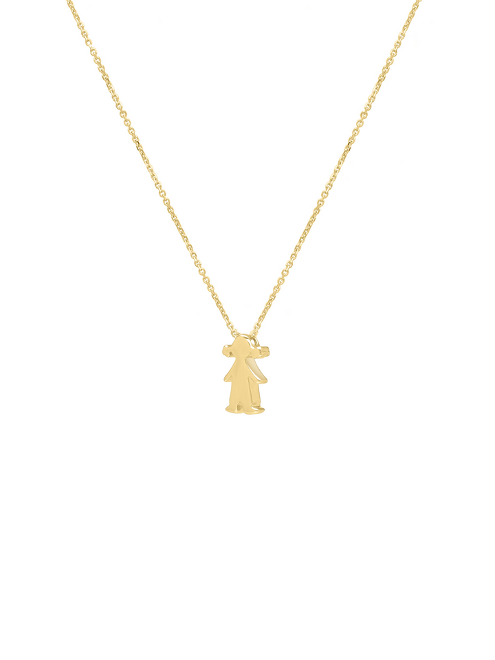 Collar Con Dije Niños Oro 14k