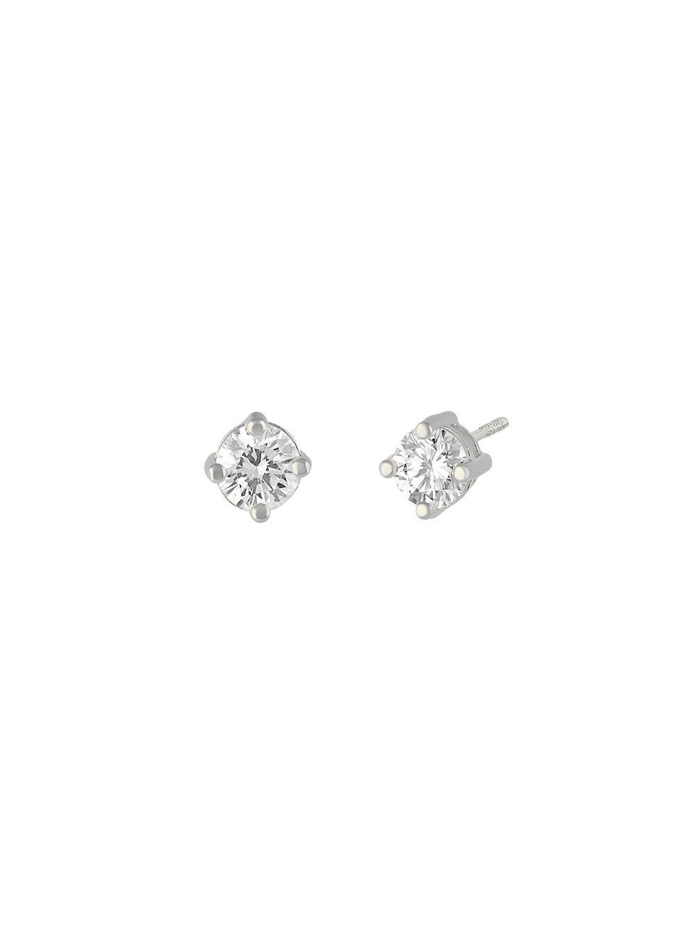 Arete Broquel Solitario Diamante 0.25 Ct Oro 14k