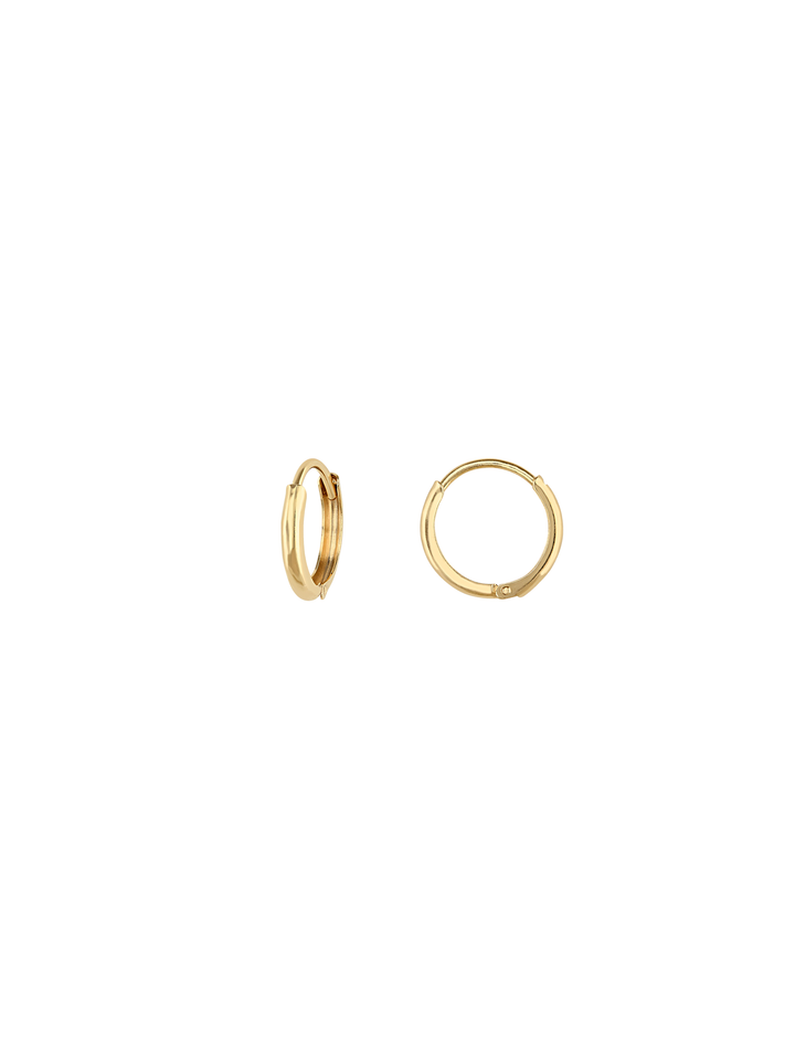 Arracada Delgada 12 mm Oro 14k
