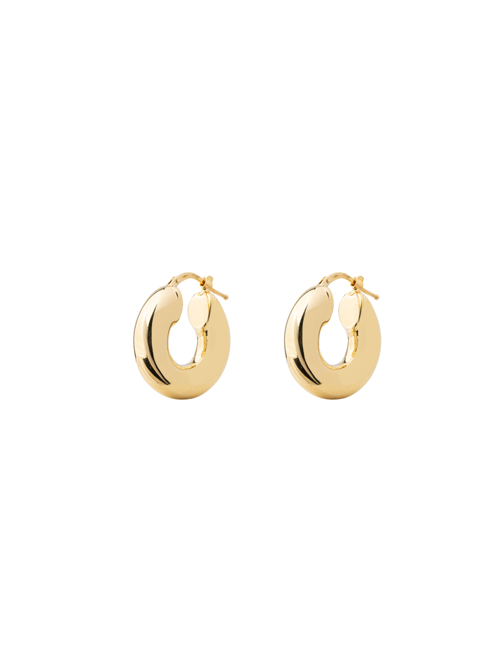 Par Arracada Gruesa 22 mm Oro 14k