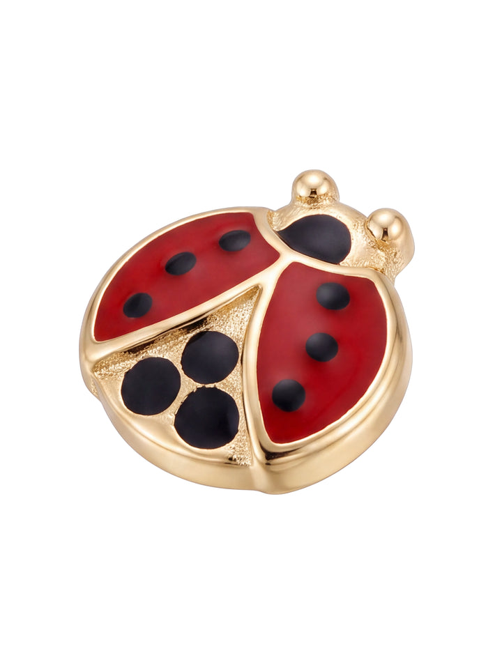 Broquel Mini Catarina Plana Oro 10k