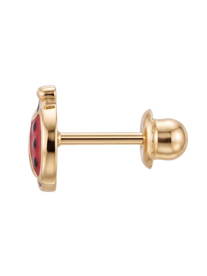 Broquel Mini Catarina Plana Oro 10k