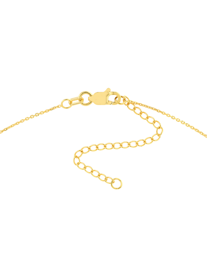 Collar Doble Circulo Diamantes Oro 14k