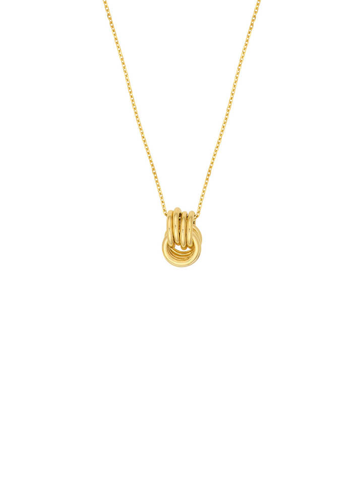 Collar Con Nudo Oro 14k