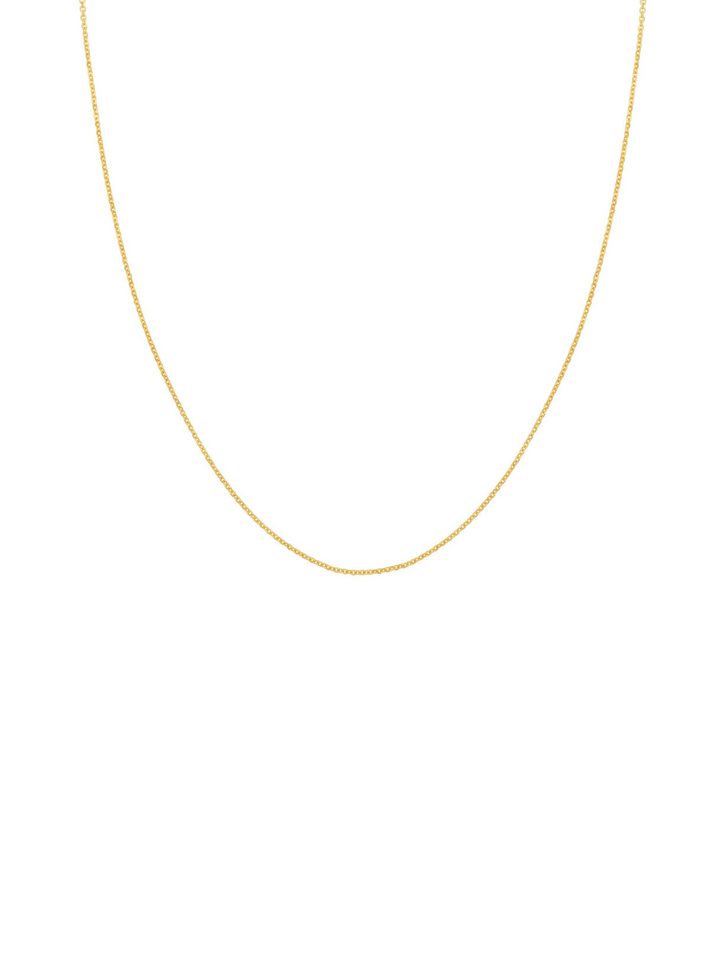 Collar Delgado Brillante 1 mm Oro 14k