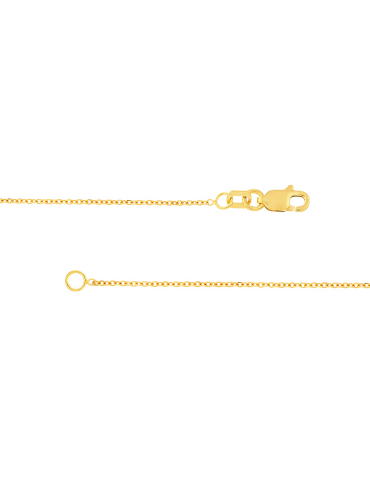Collar Delgado Brillante 1 mm Oro 14k