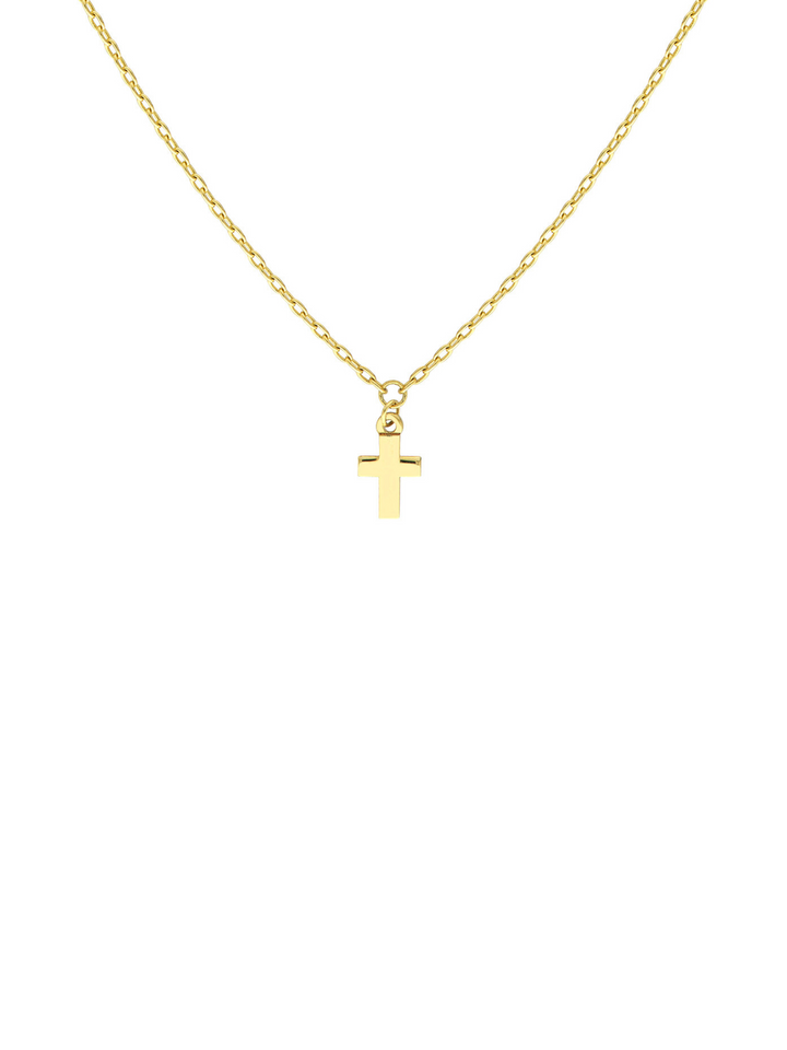 Collar Dije Mini Cruz Oro 14k