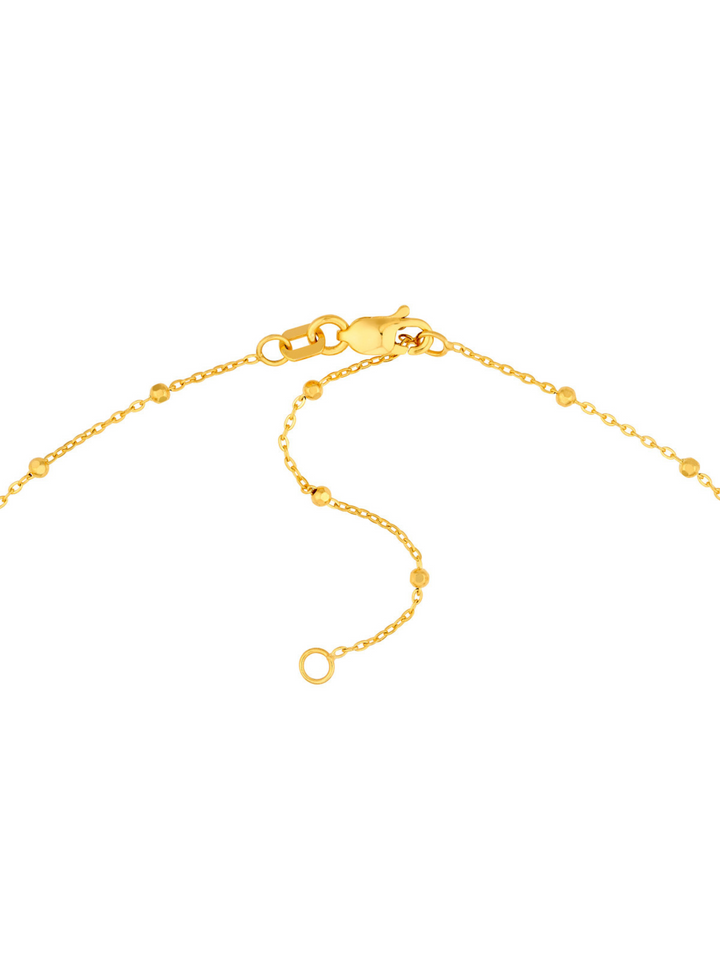 Collar Cadena Con Bolitas Oro 14k
