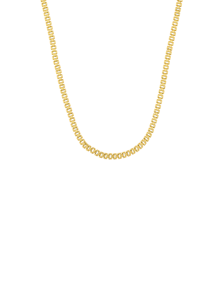 Collar Cadena Eslabones Pulidos Oro 14k