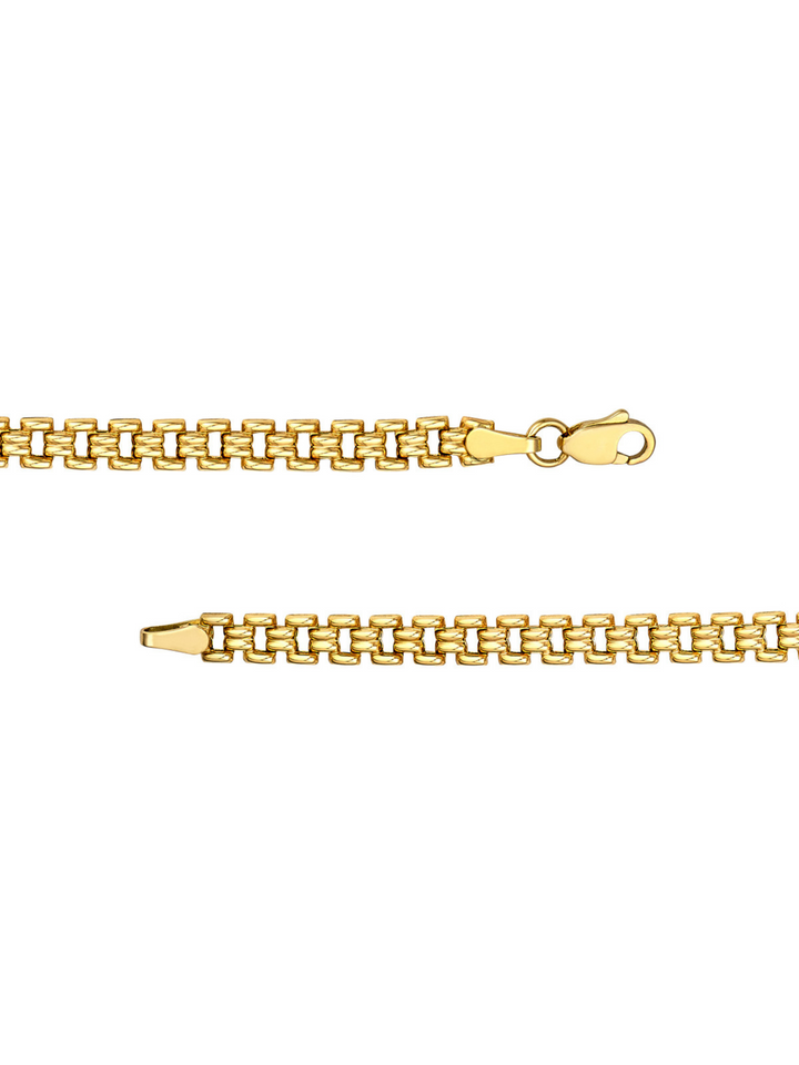 Collar Cadena Eslabones Pulidos Oro 14k