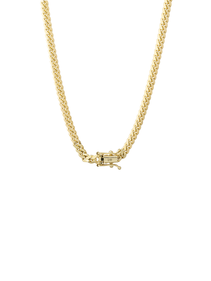 Cadena Eslabon Cubano 4 mm Oro 14k