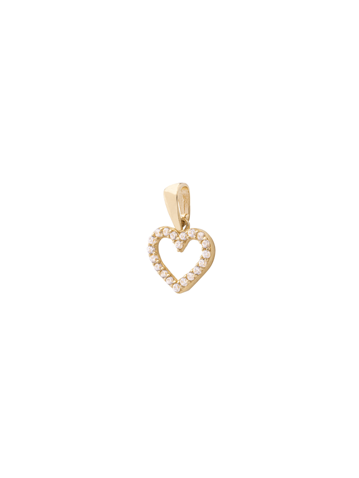 Dije Contorno Corazón 9 mm Oro 14k