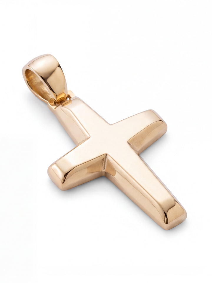 Dije Cruz Redonda 26 mm Oro 14k