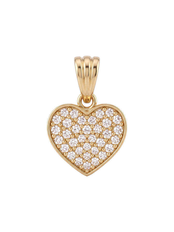 Dije Corazon Zirconias Oro 14k