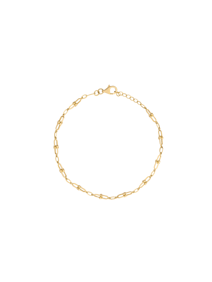 Pulsera Eslabon Forma U Oro 14k