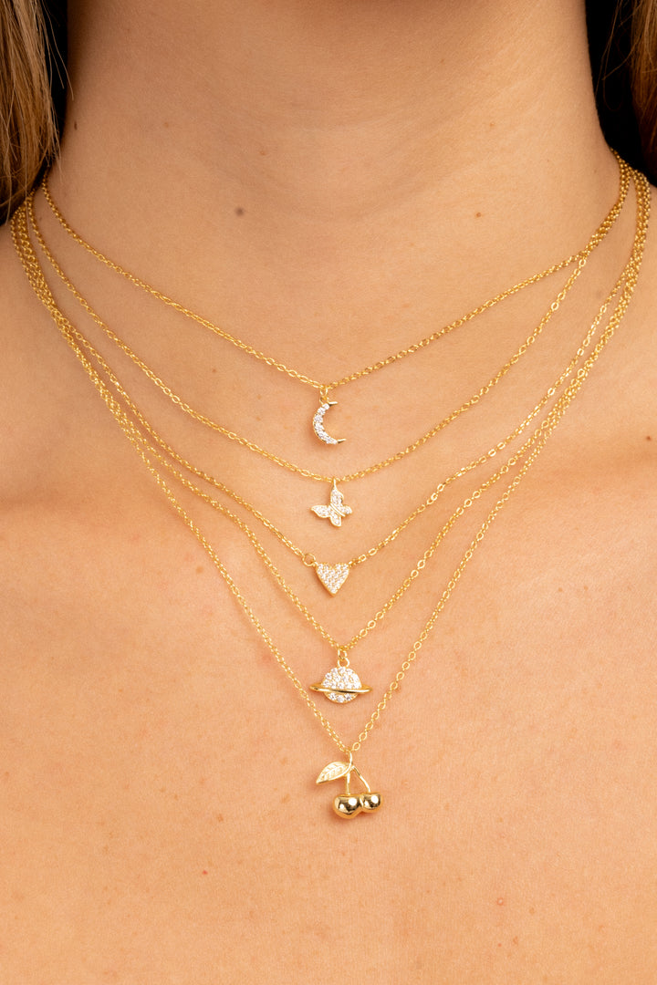 Collar Con Planeta Zirconias