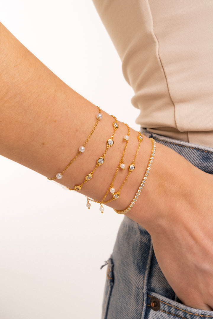 Pulsera Delgada Zirconias 1 mm