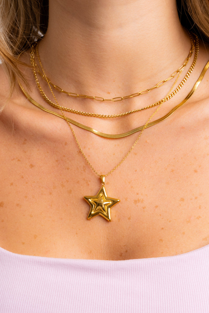 Collar Dije Estrella Chunky