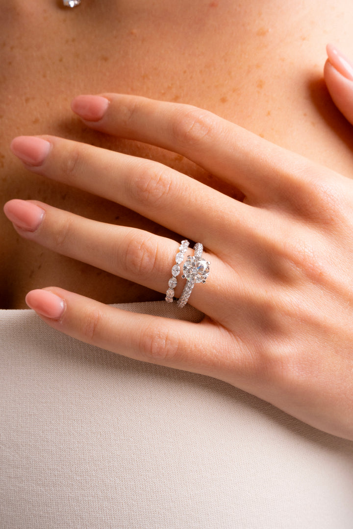 Anillo Churumbela Ovales 0.96 Ct Diamantes Lab Grown